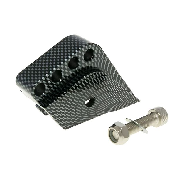 shock extender CNC 4-hole adjustable mounting - carbon look for Peugeot vertical