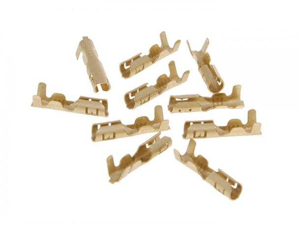 Kabelstekker/kabelschoen rond vrouwelijk, verpakking van 10 stuks