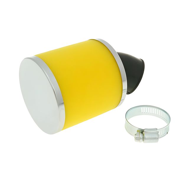 Big Foam 28-35 mm schuin geel luchtfilter voor Peugeot Jet-Force C-Tech 5, Vespa GTS 3 Super Piaggio Typhoon Speedfight 2 LC PX 8 AC Gilera Runner 1951 - 2016
