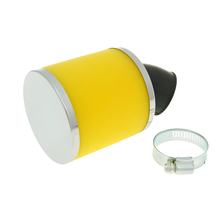 Luftfilter Big Foam 28-35mm abgewinkelt gelb für Peugeot Jet-Force C-Tech 5, Vespa GTS 3 Super Piaggio Typhoon Speedfight 2 LC PX 8 AC Gilera Runner Bj. 1951 - 2016