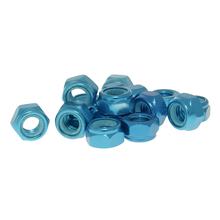 Blauwe aluminium moerenset - 15 stuks - M8