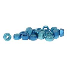 Blauwe aluminium moerenset - 20 stuks - M6