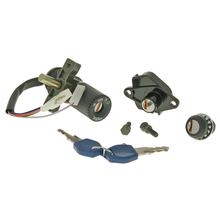 Contacteur de démarrage Vicma, jeu de serrure incl. bouchon de réservoir, 3+1 pôles pour Aprilia SR50 R modèle carburateur à partir de l'année de fabrication 2005 / moteur Piaggio