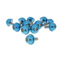 Schraubensatz 12 Stück Alu-Kappe blau - M5x13
