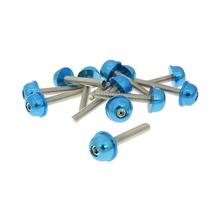 Schraubensatz 12 Stück Alu-Kappe blau - M5x30