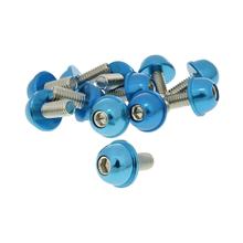 Schraubensatz 12 Stück Alu-Kappe blau - M6x13