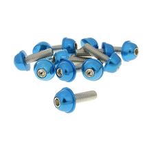 Jeu de vis 12 pièces bouchon aluminium bleu - M6x20
