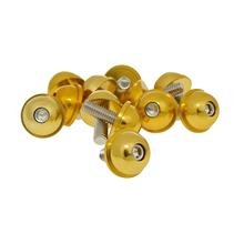 Schraubensatz 12 Stück Alu-Kappe gold - M5x13