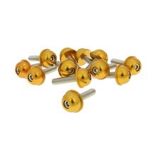 Schraubensatz 12 Stück Alu-Kappe gold - M5x20