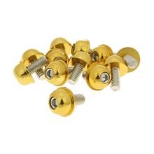 Schraubensatz 12 Stück Alu-Kappe gold - M6x13