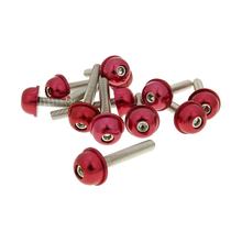 hexagon socket screw set - anodized aluminum screw head red - 12 pcs - M5x30