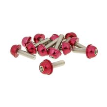 Conjunto de parafusos 12 peças tampa de alumínio vermelha - M6x20