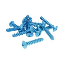 Schraubensatz 12 Stück Verkleidung blau - 6x30