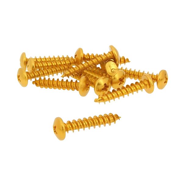 Schraubensatz 12 Stück Verkleidung gold - 6x30