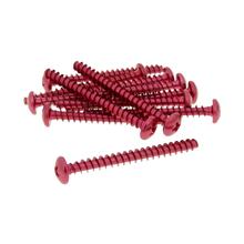 Schraubensatz 12 Stück Verkleidung rot - 5x50