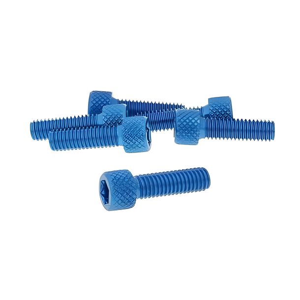 Screw set 6 pezzi blu alluminio Allen - M6x20