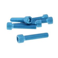 Schraubensatz 6 Stück Innensechskant Alu blau - M6x30