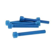 Schraubensatz 6 Stück Innensechskant Alu blau - M6x45