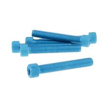 Schraubensatz 6 Stück Innensechskant Alu blau - M8x50