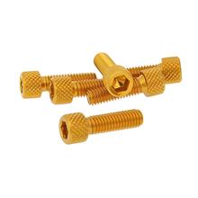 Jeu de vis 6 pièces 6 pans creux alu or - M6x20