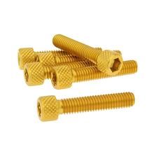 Schraubensatz 6 Stück Innensechskant Alu gold - M6x30