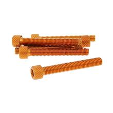 6-delige zeskantschroefset, aluminium, oranje - M6x45