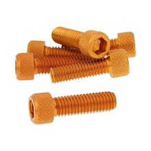 Schraubensatz 6 Stück Innensechskant Alu orange - M8x25