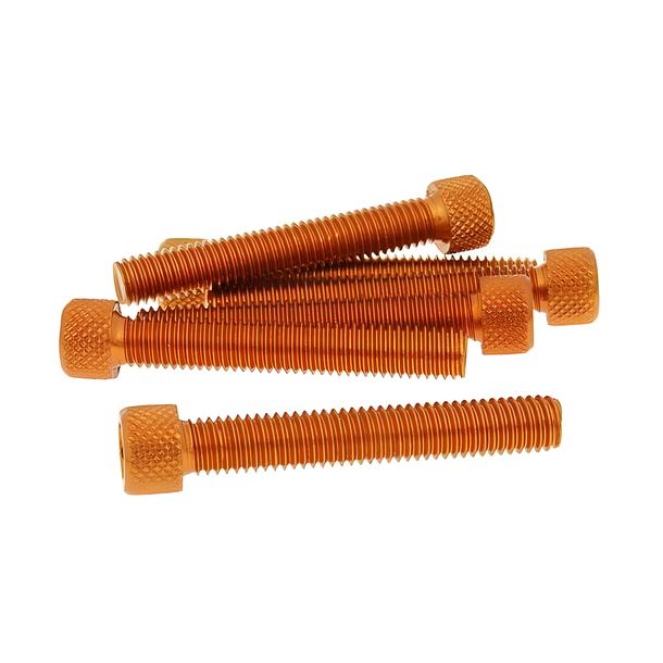 hexagon socket screw set - anodized aluminum orange - 6 pcs - M8x50 - styling