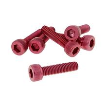 Schraubensatz 6 Stück Innensechskant Alu rot - M5x20