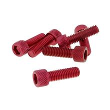 Juego de tornillos Allen 6 piezas Alu rojo - M6x20