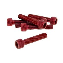 Jeu de vis 6 pièces rouge Allen Alu - M6x30