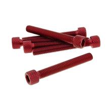 hexagon socket screw set - anodized aluminum red - 6 pcs - M6x45 - styling