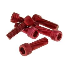 Conjunto de parafusos 6 peças Allen Alumínio vermelho - M8x25