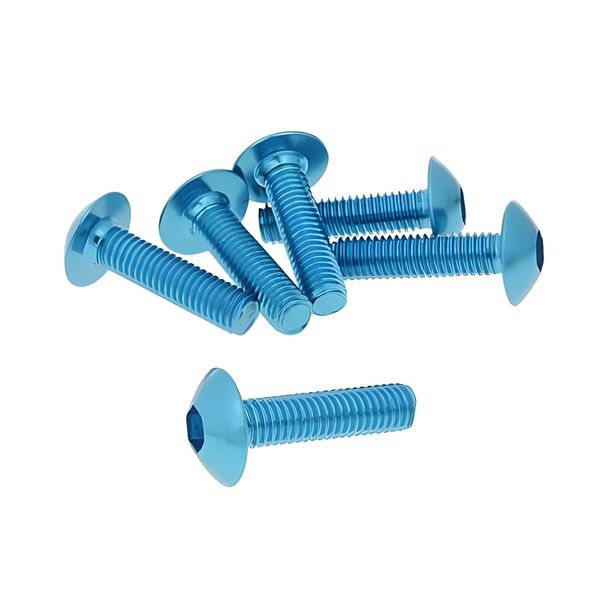 Juego de tornillos 6 piezas carenado azul - M5x20