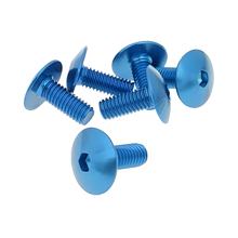 Schroevenset 6 delig beplating blauw - M6x15