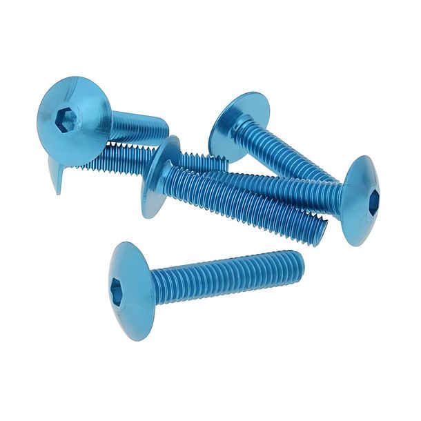 Juego de tornillos 6 piezas carenado azul - M6x30