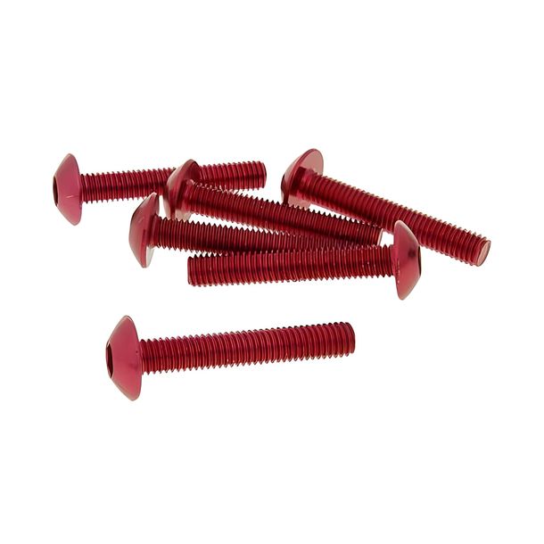 fairing screws hex socket head - anodized aluminum red - set of 6 pcs - M5x30