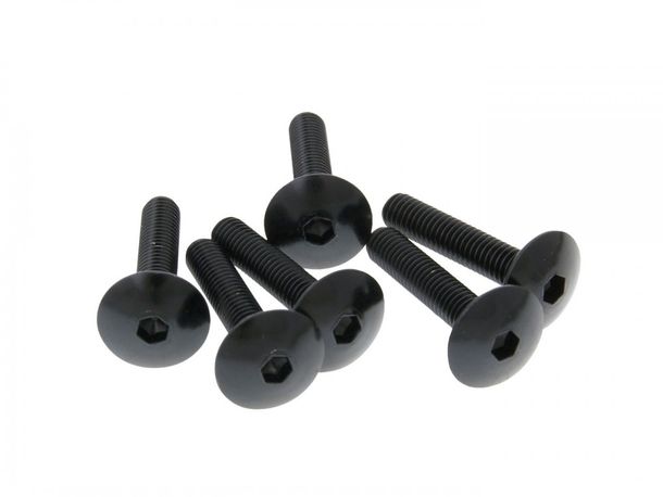 Juego de tornillos 6 piezas carenado negro - M6x30