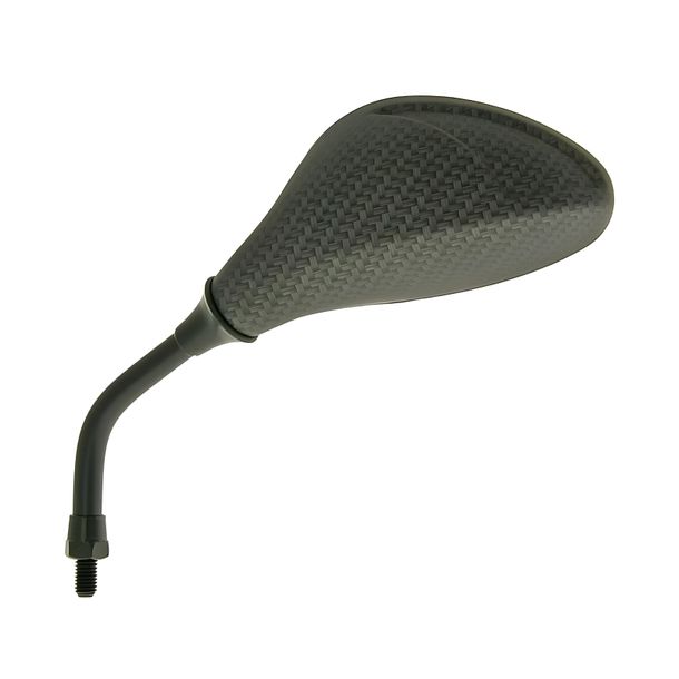 Flash specchio carbon look sinistra, filetto corto M8
