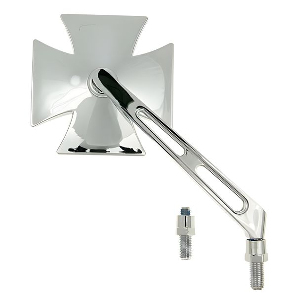 Spiegel Iron Cross rechts M10 Chrom