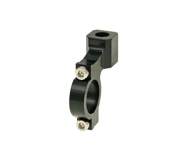 mirror mounting clamp aluminum M10 left-hand thread for 22mm handlebars - black