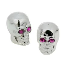 Ventilkappen Set Skull Chrom
