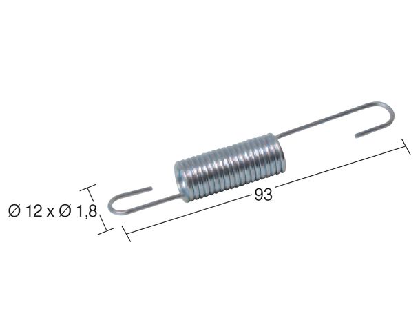 Ressort pour béquille latérale Buzzetti 93mm