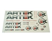 jeu d'autocollants ARTEK gris-rouge 44x23cm