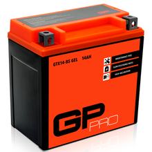 GP-PRO Gel-Batterie 12V 14Ah GTX14-BS Rollerbatterie / Motorradbatterie, wartungsfrei versiegelt vorgeladen ähnlich YTX14-BS / 51214
