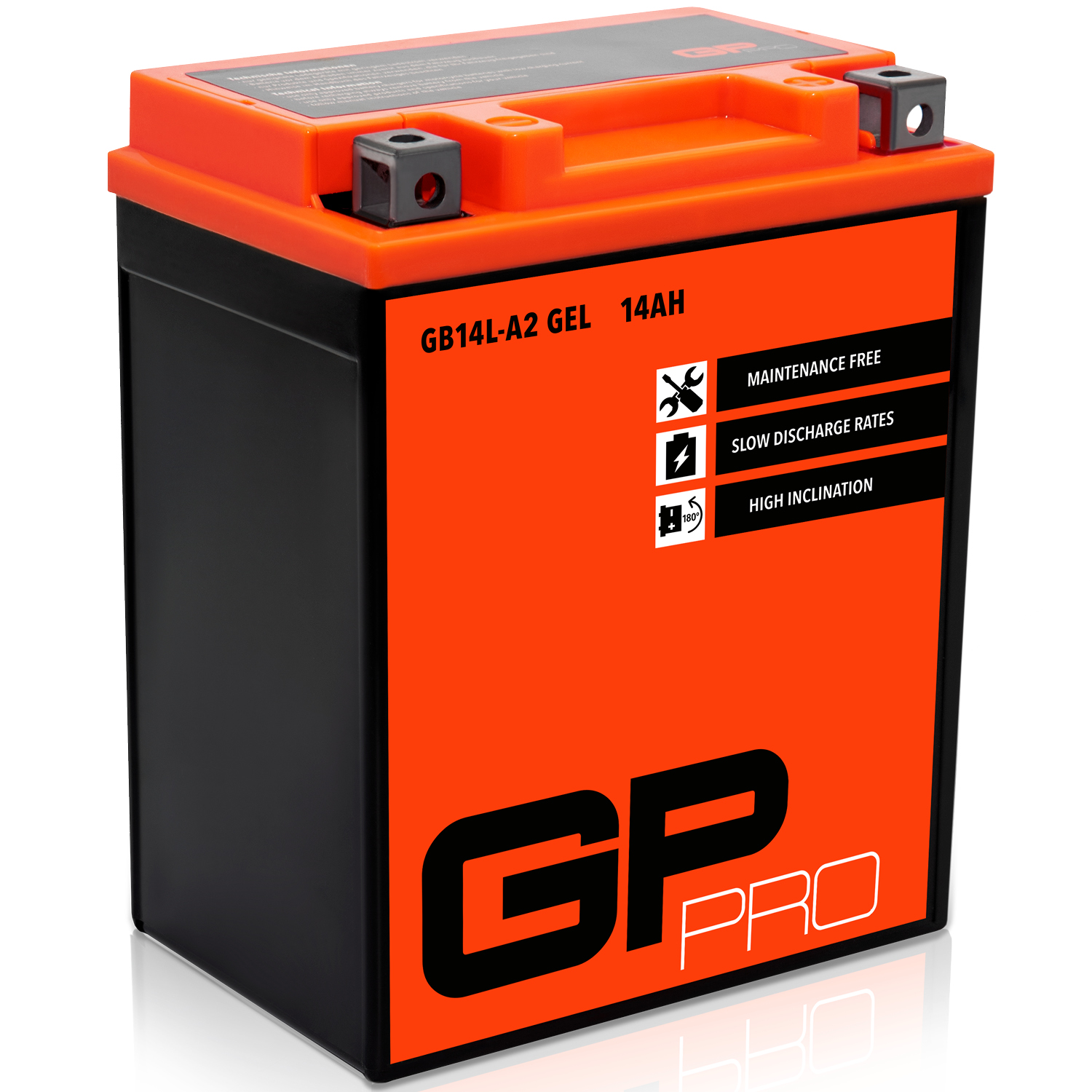 Batterie 12V 14Ah GEL GP-PRO GB14L-A2 Roller ähnl. YB14L-A2 CB14L-A2 YB12AL-A2