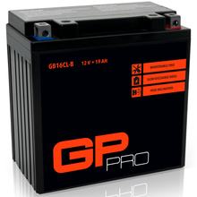 GP-PRO Gel Batterie 12V 19Ah GB16CL-B Batterie Quad ATV / moto, sans entretien scellé préchargé similaire YB16CL-B / CB16CL-B