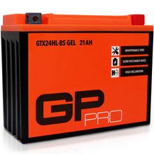 GP-PRO Gel-Batterie 12V 21Ah GTX24HL-BS Quad ATV Batterie / Motorradbatterie, wartungsfrei versiegelt vorgeladen ähnlich Y50-N18L-A / YTX24HL-BS