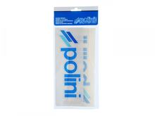 Aufklebersatz Polini 230x80mm 2 Stück für dunkle Flächen