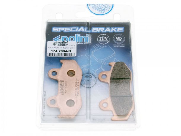 Plaquettes de frein fritté Polini pour Suzuki Burgman AN 250, 400 96-00